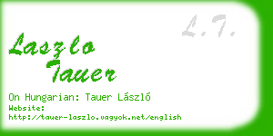 laszlo tauer business card